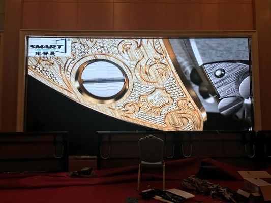 7.68m*4.032m Innen-LED Pixel-Neigungs-hohe Helligkeit Shenzhen Bildschirm-3mm