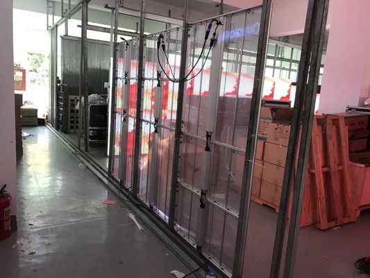 1m*0.5m SMD 2020 transparenter LED Bildschirm IP33 zeigen Innen-LED Videowand-Shenzhen-Fabrik
