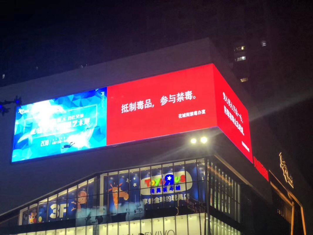 LED Pixel der rechtwinkligen Anzeigen-des Bildschirm-10mm wirft im Freien Shenzhen-Fabrik der Frequenz-60Hz